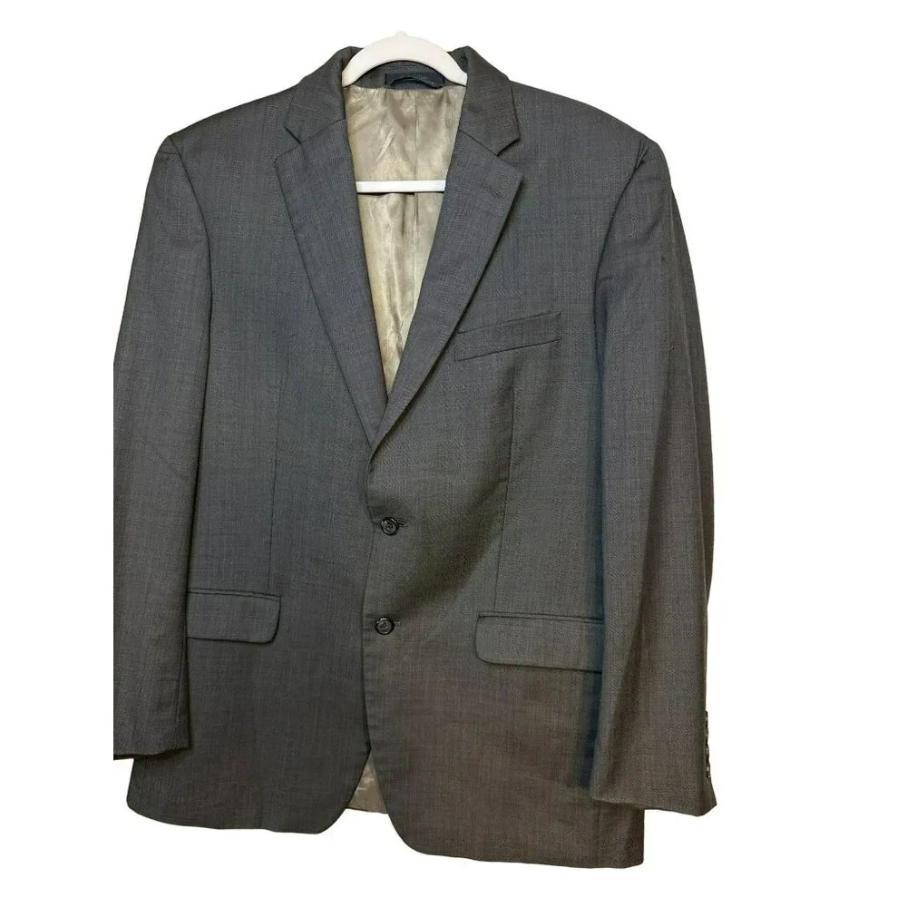Ralph‎ Lauren Blazer Size 42R Men's Casual Gray Sport Coat 100% Wool Jacket